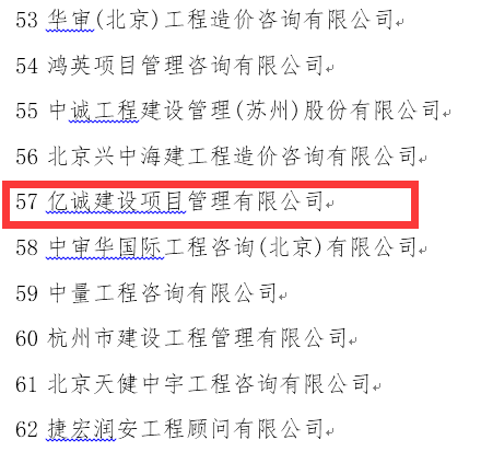 穩(wěn)健發(fā)展,厚積薄發(fā)—億誠公司再次榮登全國造價咨詢企業(yè)百強榜 穩(wěn)健發(fā)展,厚積薄發(fā)—億誠公司再次榮登全國造價咨詢企業(yè)百強榜